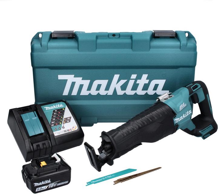 Produktbild Makita DJR 187 RT1K Akku Reciprosäge 18 V Brushless + 1x Akku 5,0 Ah + Ladegerät + Koffer