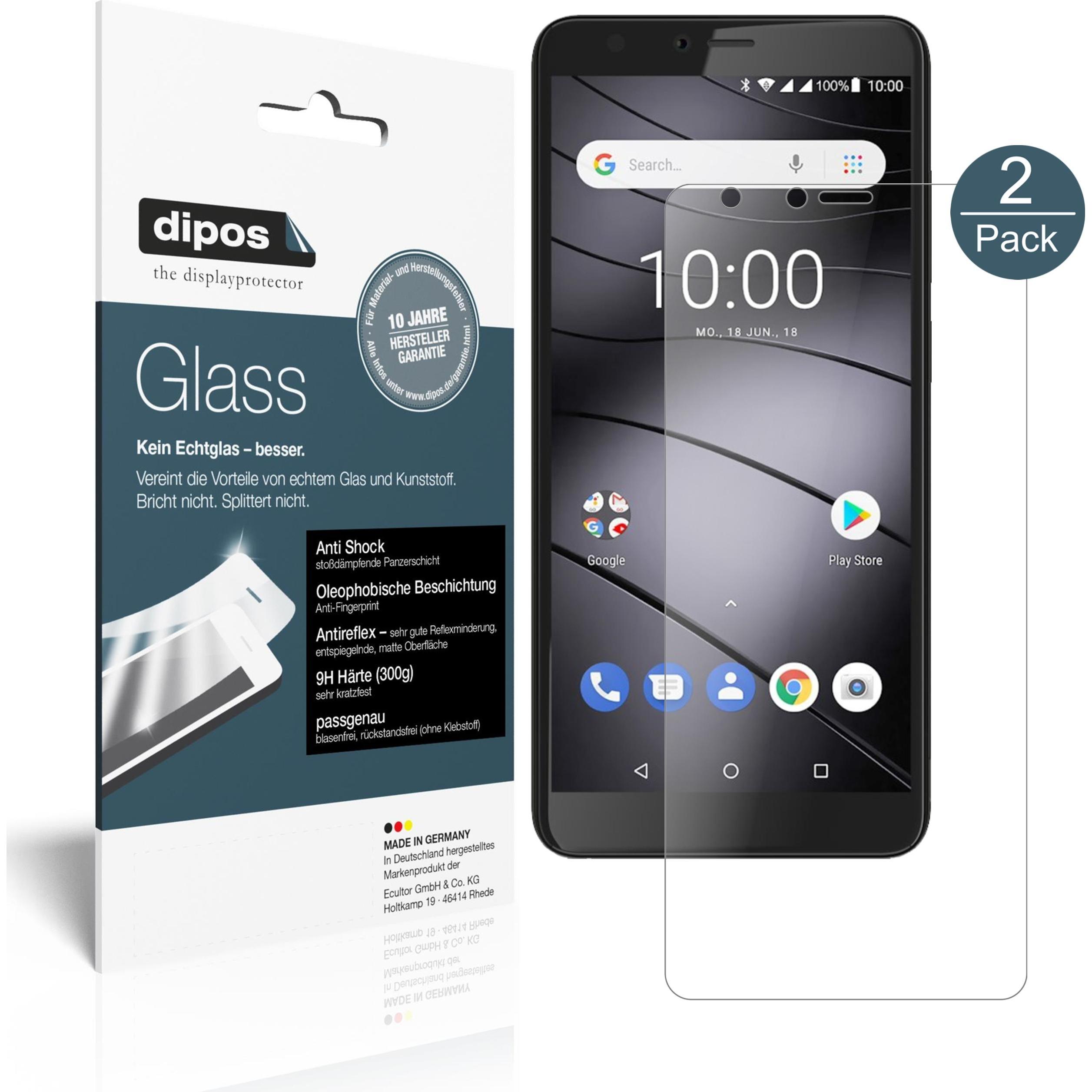 Dipos Displayschutz Anti-Shock (1 Stück, Gigaset GS100), Smartphone Schutzfolie, Transparent