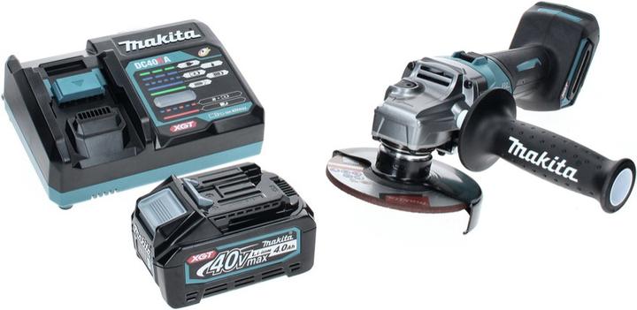Produktbild Makita GA 005 GM1 Akku Winkelschleifer 40 V max. 125 mm Brushless XGT + 1x Akku 4,0 Ah + Ladegerät (125 mm)