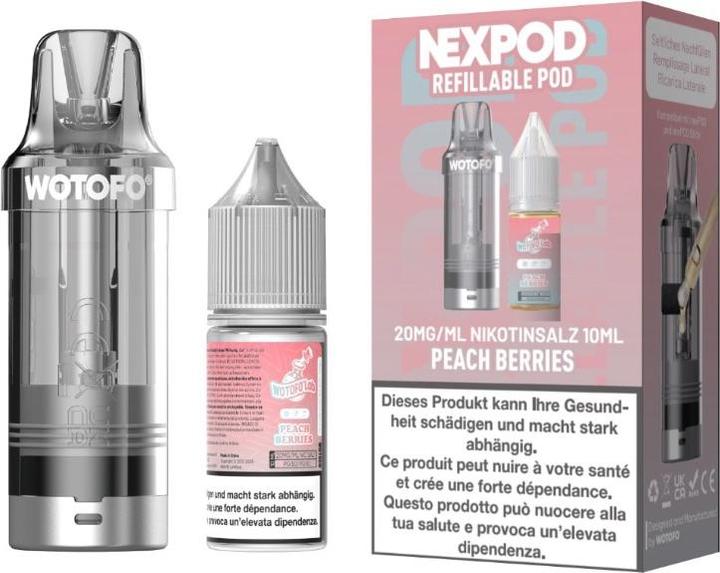 Image du produit Wotofo Nexpod Ersatzpod 7000 - Peach Berries (Framboise, Fraise, Mûres, Myrtille, Pêche)
