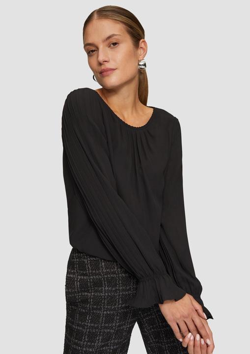 Produktbild S.Oliver Bluse Viskosebluse mit Plisseeärmeln (40)