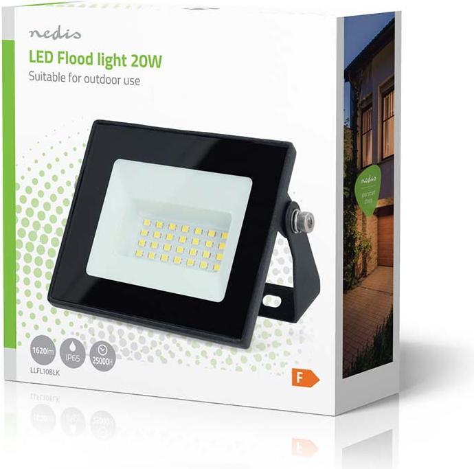 Image du produit Nedis Projecteur à LED - 4000 K - flux lumineux nominal : 1620 lm - 20 kWh - IP65-1.00 m - Classe (1620 lm, IP65)
