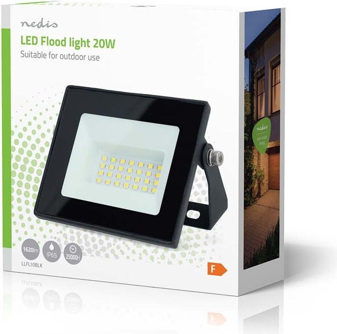 Immagine prodotto Nedis Proiettore LED - 4000 K - Flusso luminoso nominale: 1620 lm - 20 kWh - IP65-1.00 m - Classe (1620 lm, IP65)