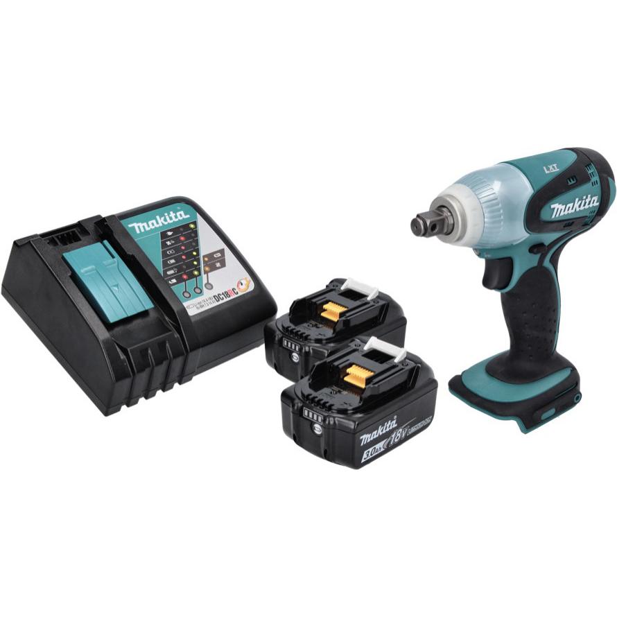 Thumbnail - Makita, Bohrmaschine + Akkuschrauber, DTW 251 RF Akku Schlagschrauber 18 V 230 Nm 1/2" + 2x Akku 3,0 Ah + Ladegerät (Akk...