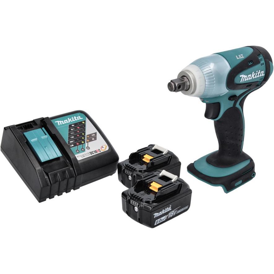 Thumbnail - Makita, Bohrmaschine + Akkuschrauber, DTW 251 RG Akku Schlagschrauber 18 V 230 Nm 1/2" + 2x Akku 6,0 Ah + Ladegerät (Akk...