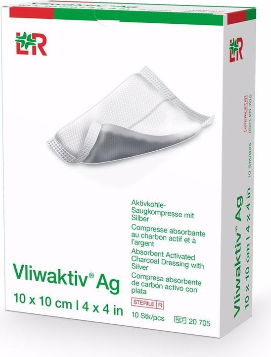 Produktbild Vliwaktiv Ag Aktivkohle Verband steril
