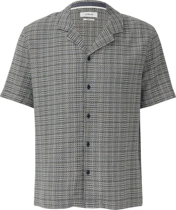 Produktbild S.Oliver Hemd Resort Fit: Strukturiertes Kurzarmhemd mit Reverskragen (S)