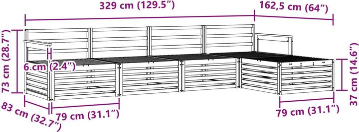 Produktbild vidaXL Outdoor-Sofa