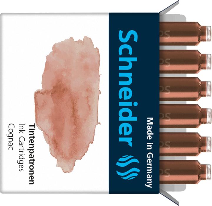 Actual product image Schneider Ink cartridge Callissima 6 pieces, Cognac (6 Piece, Brown)