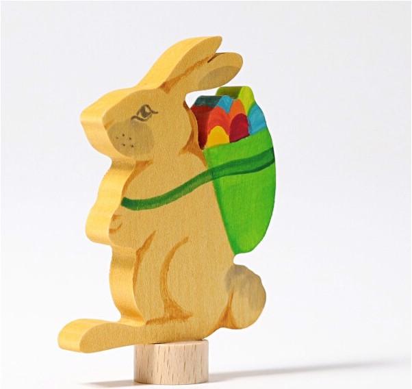 Produktbild Grimm's Steckfigur, Hase mit Korb