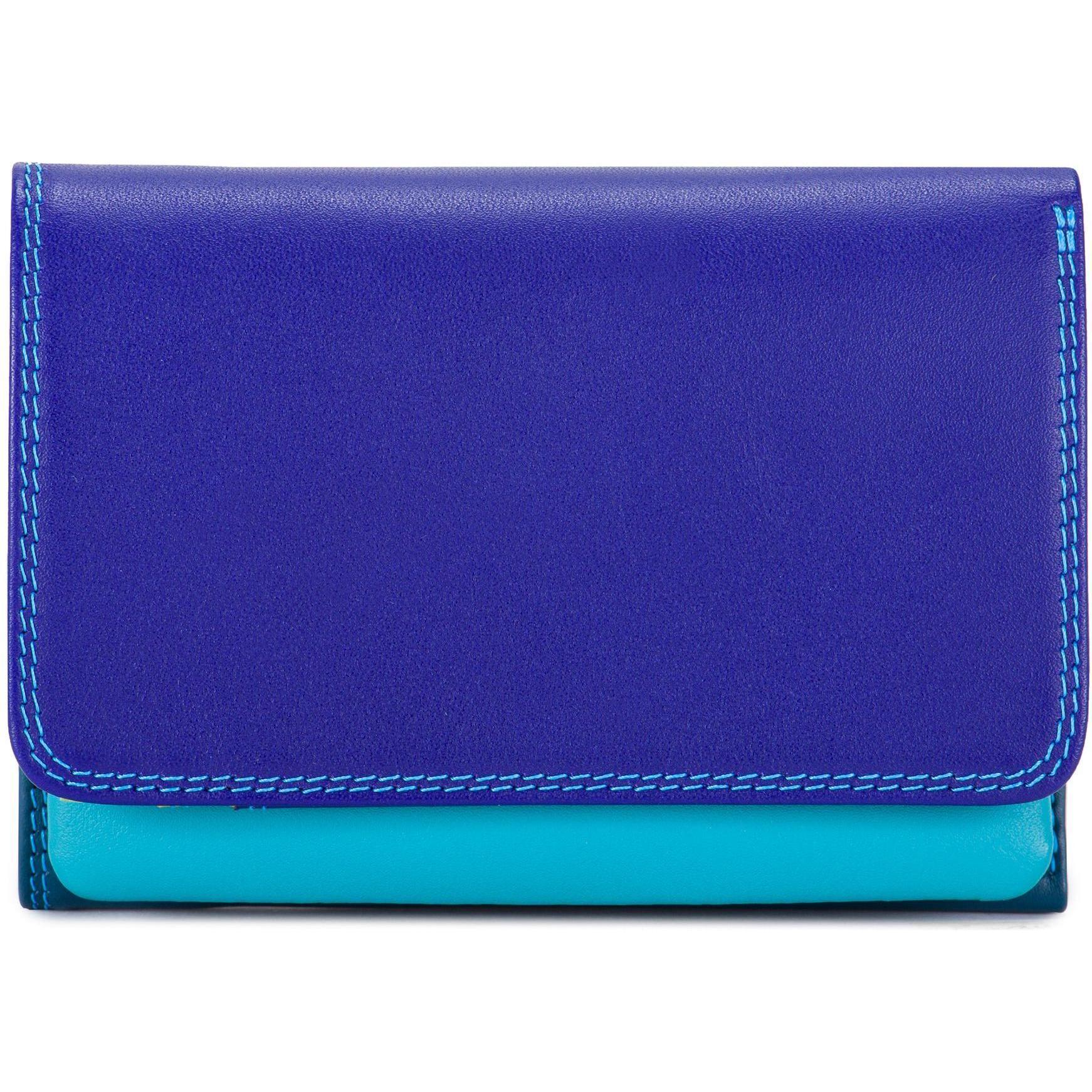 Mywalit, Damen, Portemonnaie, Geldbörse Leder 12 cm, Blau