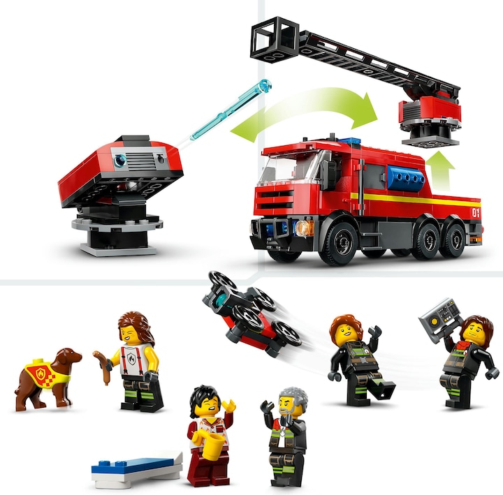 Actual product image LEGO 60414 Fire station with turntable ladder truck (60414, LEGO City)
