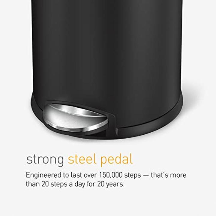 Produktbild Simplehuman Treteimer 4.5 l, Schwarz matt (4.50 l)