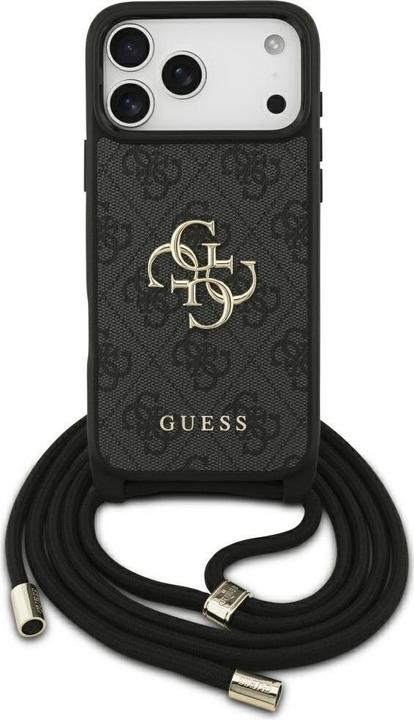 Productafbeelding Guess Etui 4G Big Logo Cord Stap Crossbody do iPhone 17 Pro Max czarny (Apple iPhone 17 Pro Max)