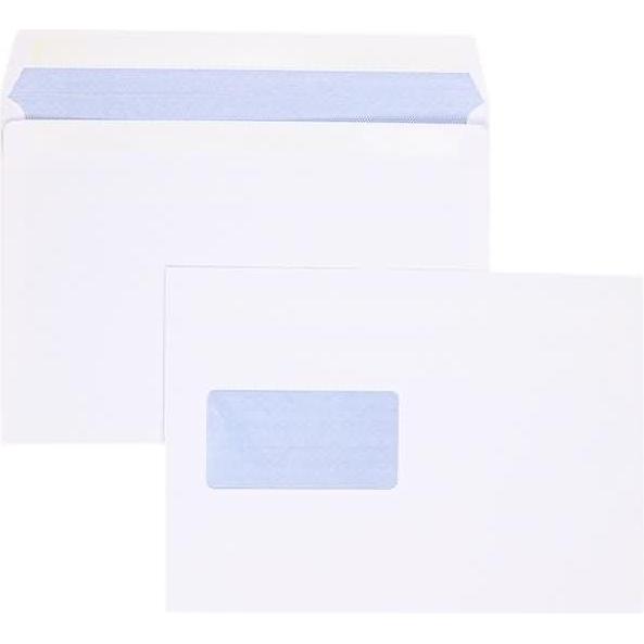 Blanke, Briefumschlag, Briefumschläge C5 90g/qm selbstklebend Sonderfenster VE=500 Stück weiss (162 x 229 mm, 500 x)