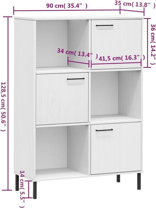 Immagine prodotto vidaXL Marfa (90 x 35 x 128.50 cm)
