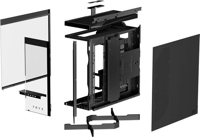 Actual product image TRYX LUCA L70 Midi-Tower, Tempered Glass, ARGB - black (ATX)