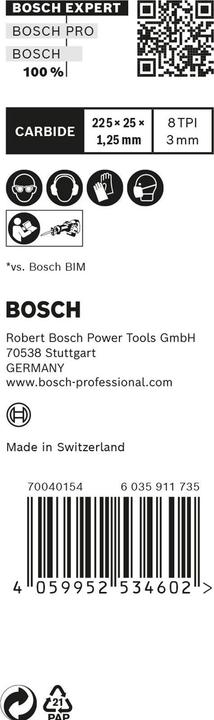 Produktbild Bosch Professional Zubehör EXPERT ‘Thick Tough Metal’ S 1155 CHC Säbelsägeblatt, 10 Stück