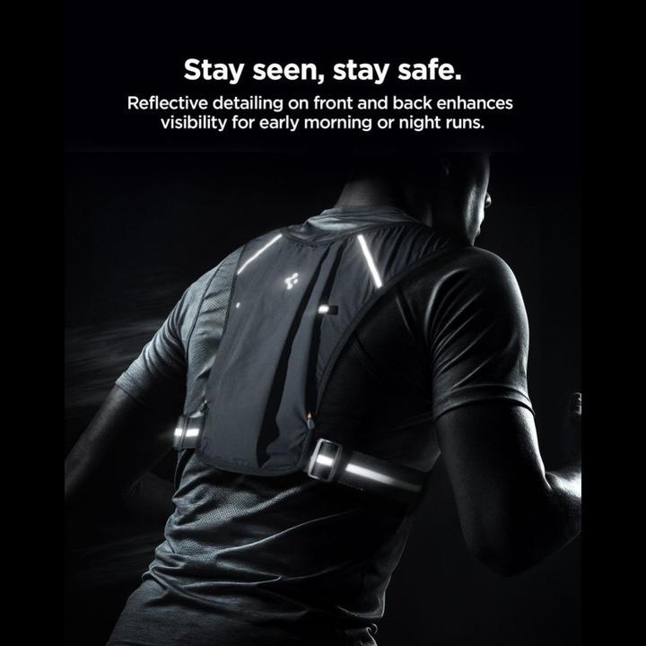 Actual product image Spigen Dynamic Shield Running Vest Black (One size)