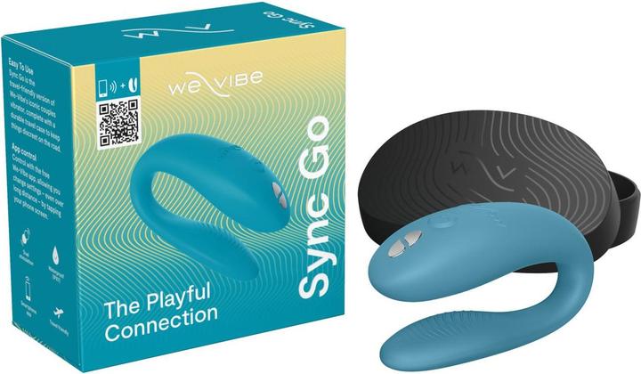 Actual product image We-Vibe Sync Go Remote Control Rechargeable Clitoral and G-Spot Vibrator (Blue)