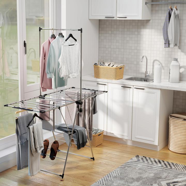 Produktbild Homcom Wäscheständer Edelstahl