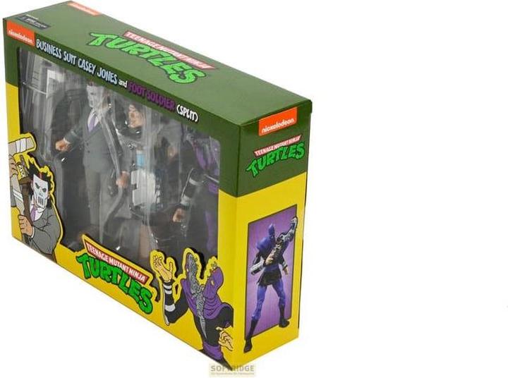 Actual product image Neca Teenage Mutant Ninja Turtles (Cartoon) Action Figures 2-Pack Business Suit Casey Jones & Split Foot
