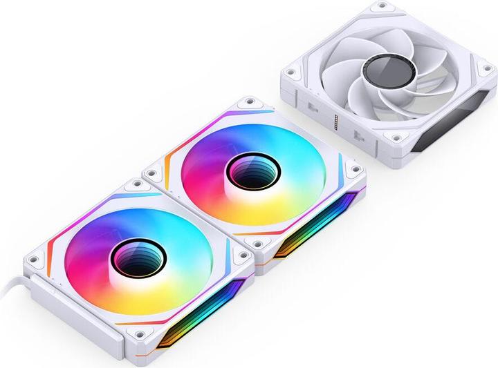 Produktbild Jonsbo ZL-120WR PWM ARGB Lüfter 3er Pack, umgekehrte Ausrichtung - 120mm, weiss (120 mm, 3 x)
