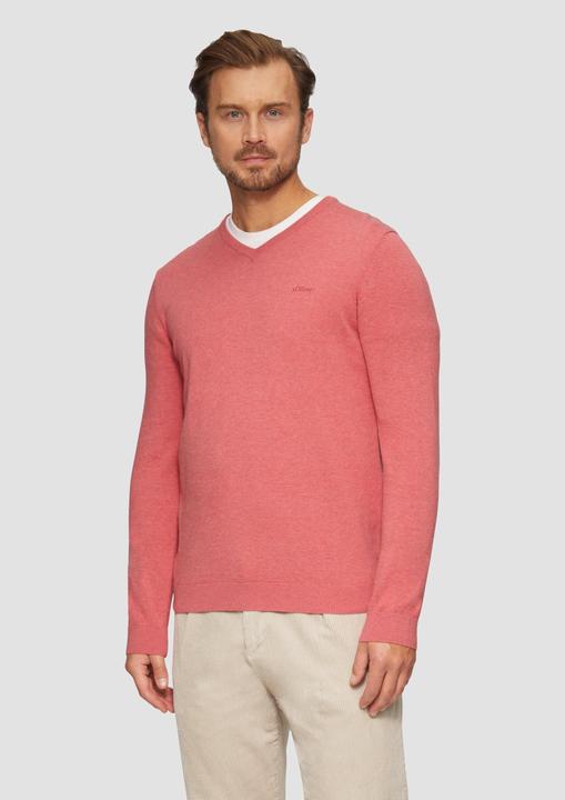 Produktbild S.Oliver Strickpullover Strickpullover mit Logo-Stickerei (M)