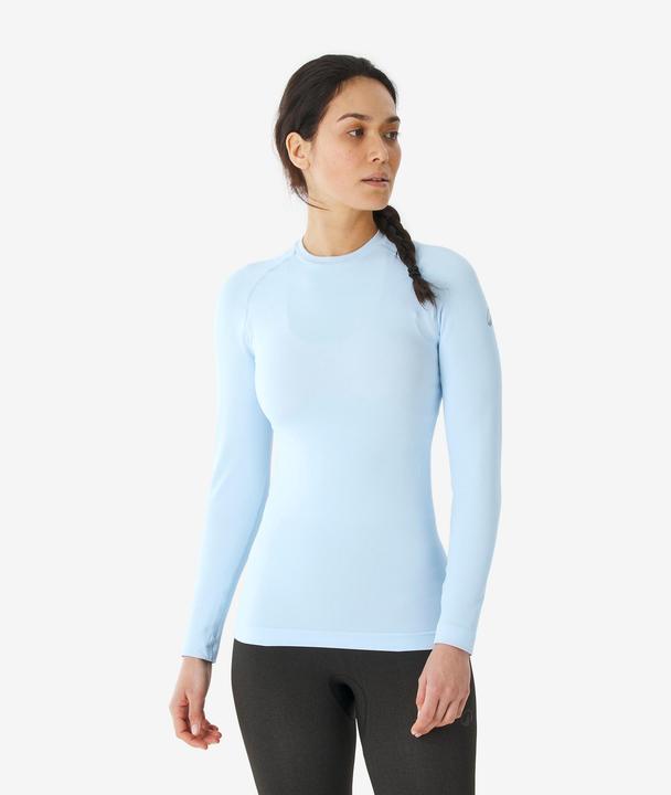 Produktbild Wedze Skiunterwäsche Funktionsshirt Damen seamless - BL 180 hellblau (L, XL)