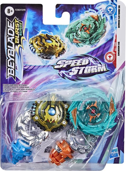 Image du produit Hasbro Beyblade Burst Surge Speedstorm Demise Satomb S6 et Anubion A7 (Allemand, Italien, Anglais, Français)