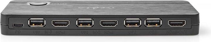 Produktbild Nedis HDMI ™ Converter | USB-C™ Buchse / 2x HDMI™ Eingang / 4x USB A Female | 1x HDMI™ Ausgang | 1-W