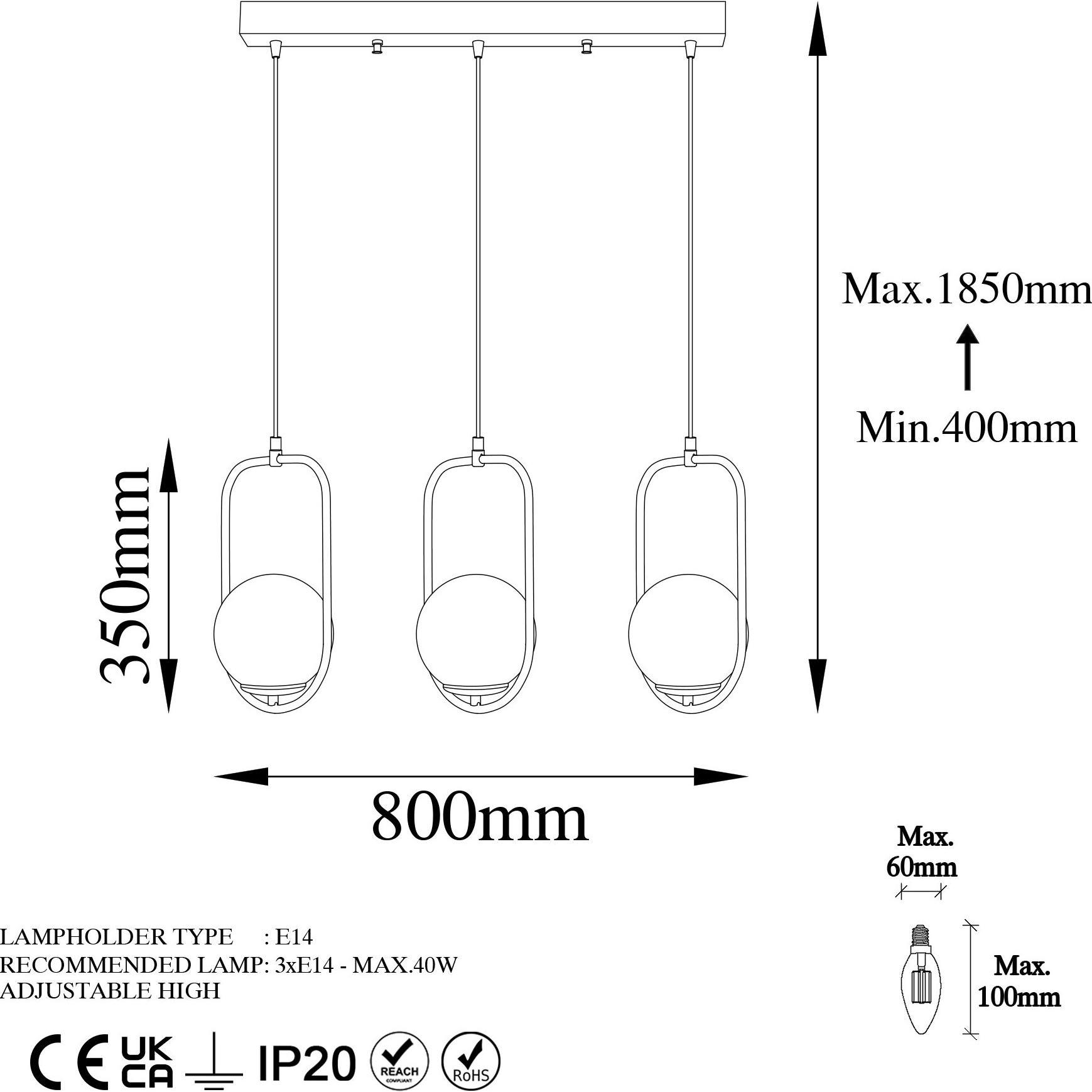 Thumbnail - Hermia, Pendelleuchte, Steffi (E14)