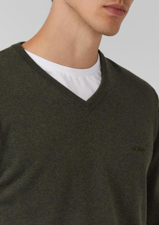 Image du produit s.Oliver Strickpullover Strickpullover mit Logo-Stickerei (L)