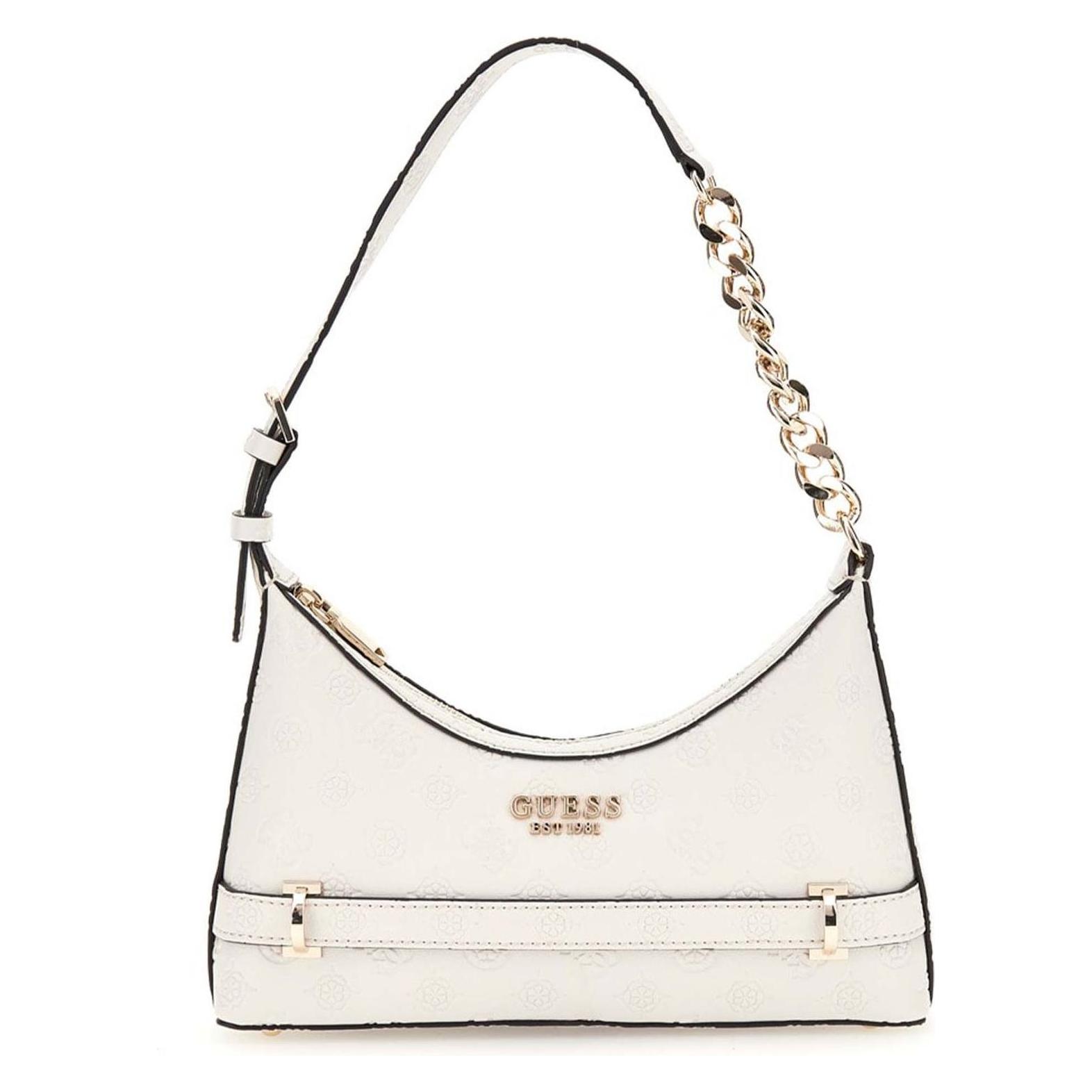 Guess, Damen, Handtasche, Zarela Top Zip Shoulder Bag, Beige