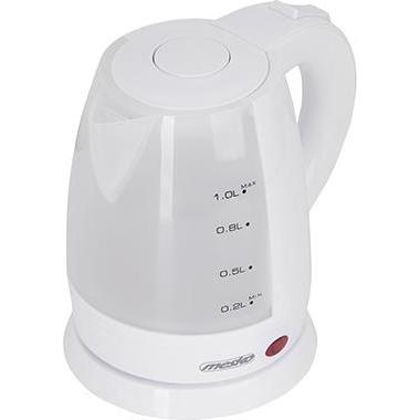 Thumbnail - Mesko MS 1276 Standard, Plastic, Baltas, 1600 W, 360° rotational base, 1 L, Wasserkocher, Weiss