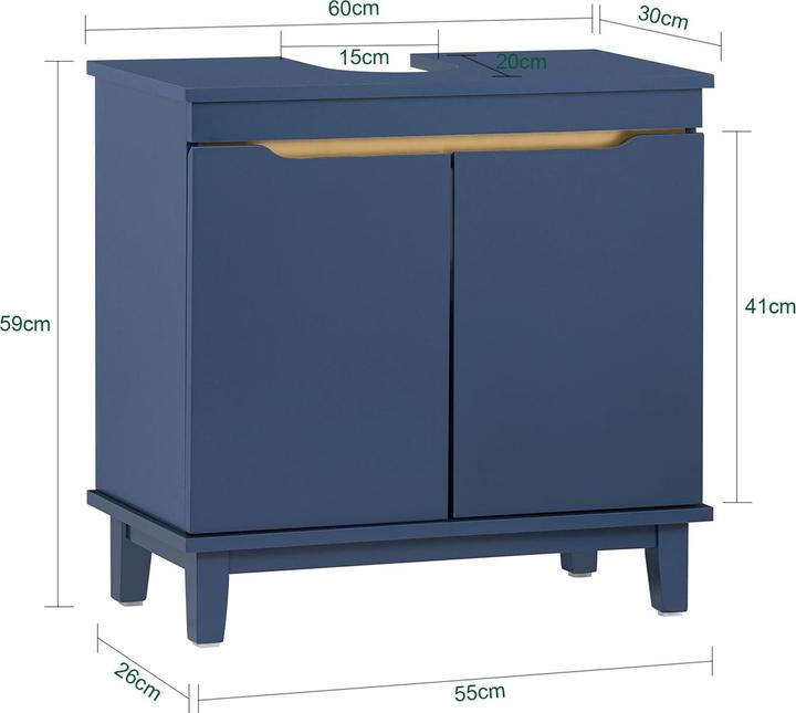Image du produit SoBuy Waschbeckenunterschrank (60 x 30 x 59 cm)