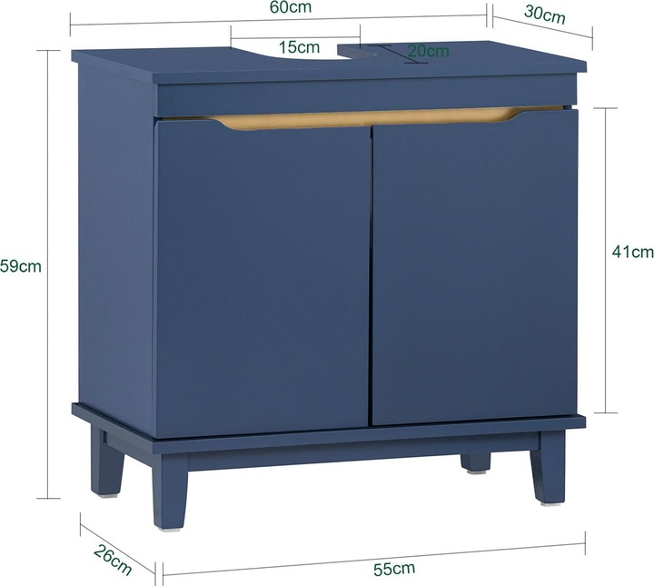 Actual product image SoBuy Waschbeckenunterschrank (60 x 30 x 59 cm)