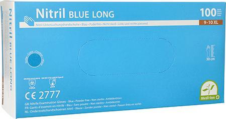 Image du produit Papstar Gants jetables unisexes blue long bleu taille XL 100 pcs. (XL)