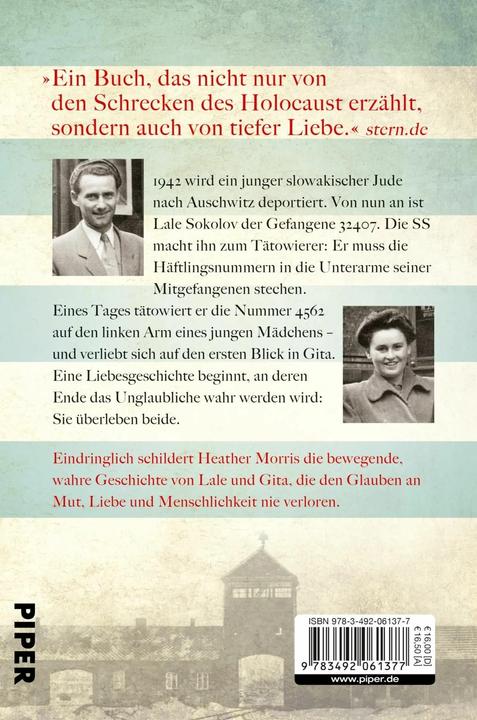 Produktbild Der Tätowierer von Auschwitz (Deutsch, Heather Morris, 2018)