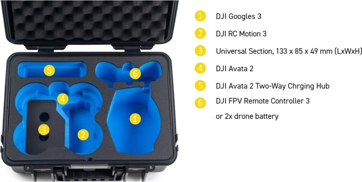Actual product image B&W International DJI Avata 2 - Transport case B&W type 4000 (Drone case, DJI Avata 2)