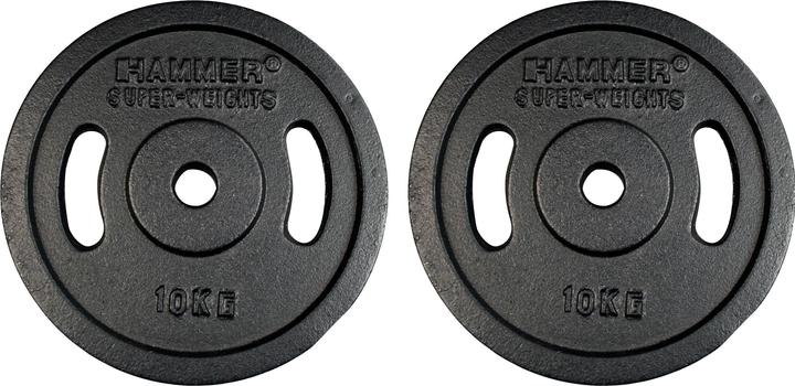 Hammer Fitness Super Weights Hantelscheiben (2 x 10 kg)