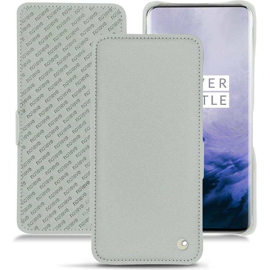 Noreve Lederschutzhülle horizontal (OnePlus 7 Pro), Smartphone Hülle, Grau