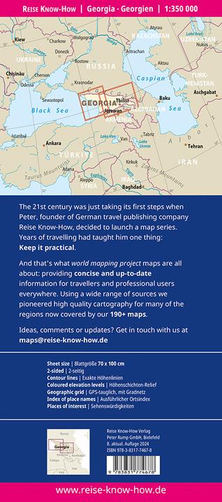 Actual product image Map Georgien / Georgia (1:350.000)