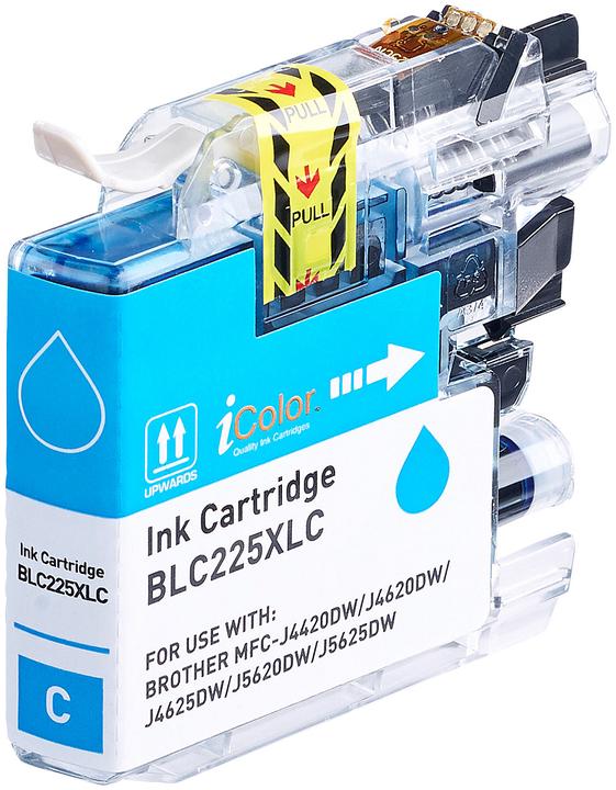 Actual product image IColor Ink cartridge for Brother (replaces LC-225XL), cyan