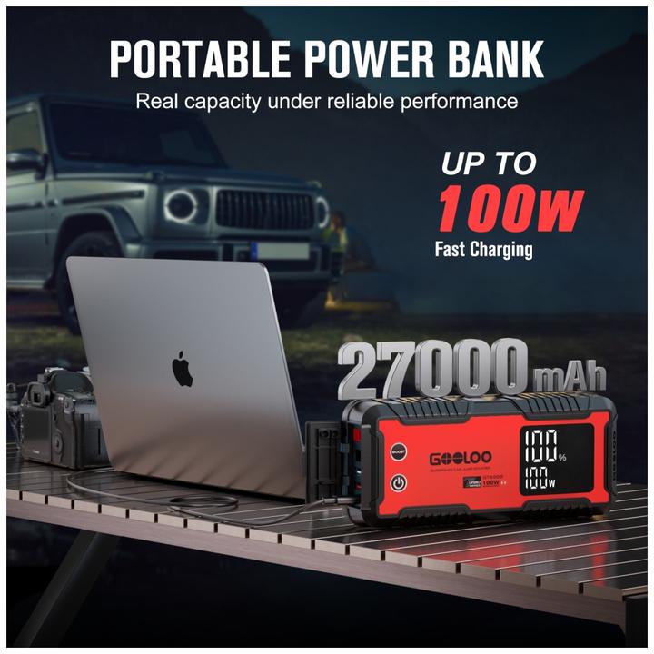 Image du produit Gooloo GT6000 Jump-Starter 6000 A Spitzenstrom (6000 A, 27000 mAh)