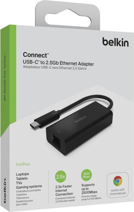 Productafbeelding Belkin Usb4 Naar 2.5gb Ethernet Adapter (USB-C, RJ45 2.5 Gigabit Ethernet (1x))