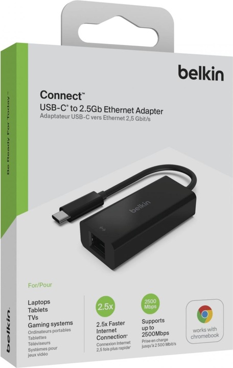 Produktbild Belkin Usb 4 to RJ-45 (USB-C, RJ45 2.5 Gigabit Ethernet (1x))