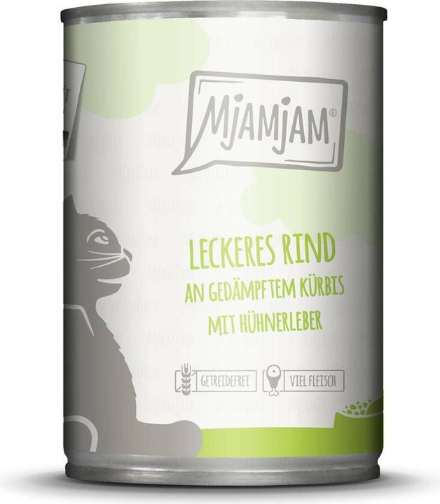 Mjamjam Leckeres Rind an gedämpftem Kürbis (Adult, 1 Stk., 400 g)