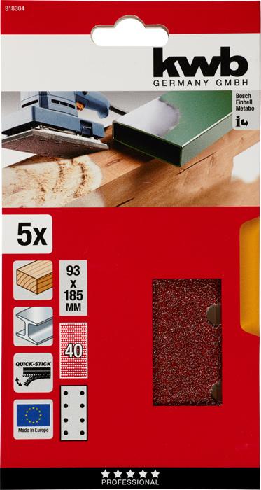 Image du produit kwb Corindon perforé 93X180 K 40 (40)