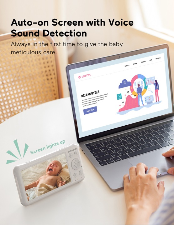 Actual product image Momcozy Video baby monitor (Video & Audio, 300 m)